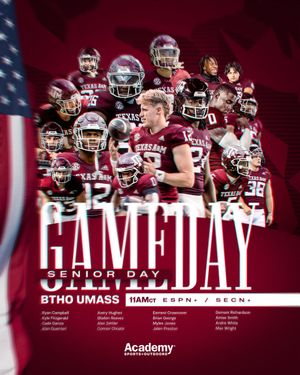 Image post by @AggieFootball on Twitter