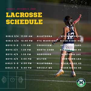 Image post by @Hoya Youth Lacrosse Association on Facebook