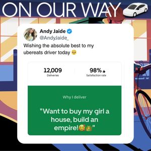 Image post by @ubereats on Instagram
