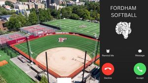 Image post by @FordhamSoftball on Twitter