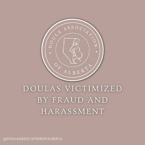 Image post by @doulaassociationofalberta on Facebook