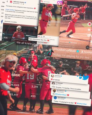 Image post by @HuskerSoftball on Twitter