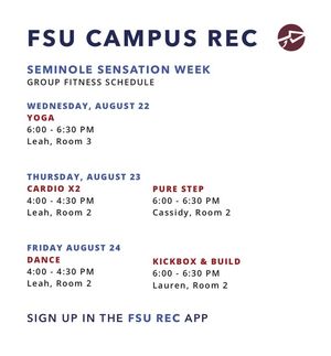 Image post by @fsucampusrec on Facebook