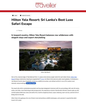 Image post by @hiltonyalaresort on Instagram