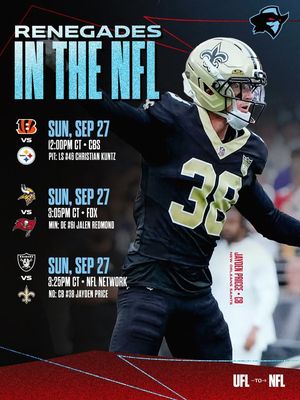 Image post by @UFLRenegades on Facebook