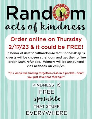 Image post by @ChickenSaladChickBirnhamWoodsSpringTX on Facebook