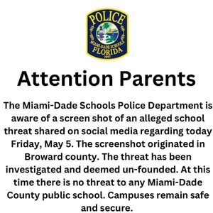 Image post by @miamischools on Facebook