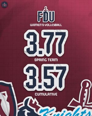 Image post by @FDUKnightsWVB on Twitter