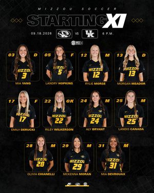 Image post by @MizzouSoccer on Twitter/X