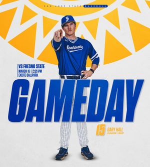 Image post by @SanJoseStateBSB on Twitter