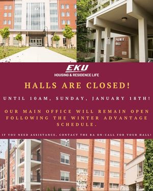 Image post by @EKUHousing on Facebook