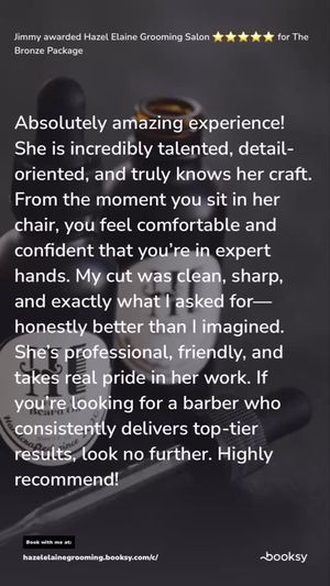Video post by @Hazel Elaine Grooming on Facebook