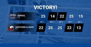 Image post by @DePaulVball on Twitter