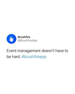 Image post by @BrushfireTicketing on Facebook