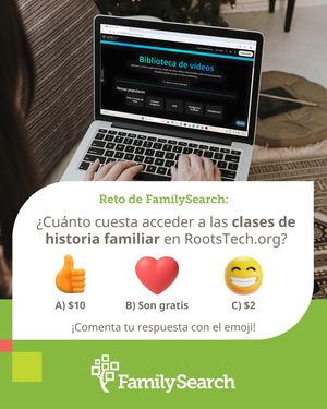 Image post by @familysearchesp on Instagram