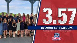 Image post by @BelmontBruinsSoftball on Facebook