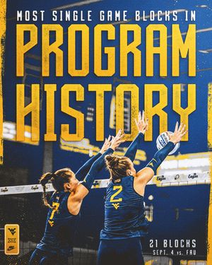 Image post by @wvuvolleyball on Instagram