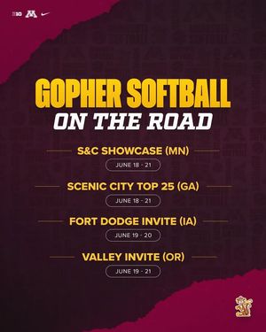 Image post by @GopherSoftball on Facebook