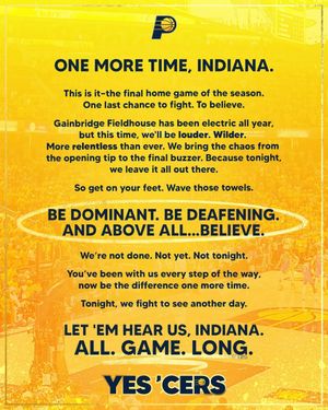 Image post by @pacers on Instagram