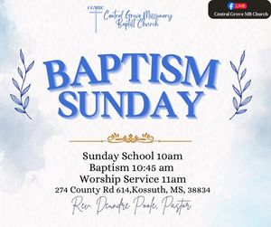 Image post by @Central Grove M.B. Church on Facebook