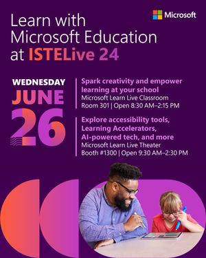 Image post by @MicrosoftEDU on Twitter