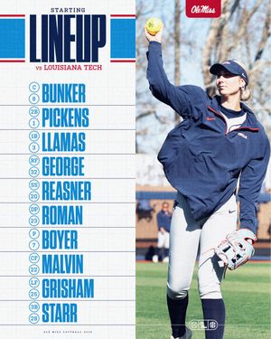 Image post by @OleMissSoftball on Twitter