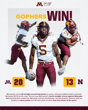 Image post by @GopherFootball on Twitter
