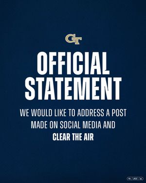Image post by @GTAthletics on Twitter