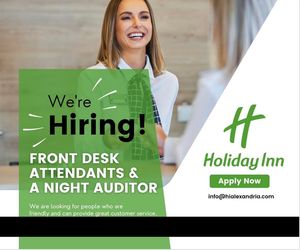 Image post by @HolidayInnAlexandria1 on Facebook