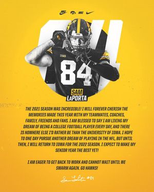 Image post by @hawkeyefootball on Instagram