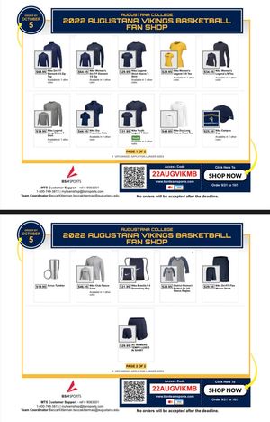 Image post by @Augustana Basketball on Facebook