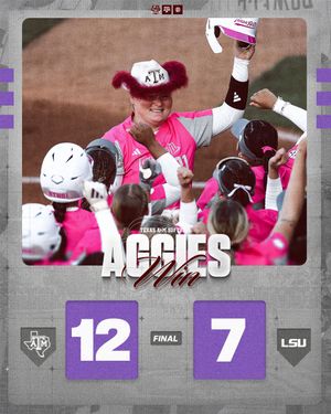 Image post by @AggieSoftball on Twitter