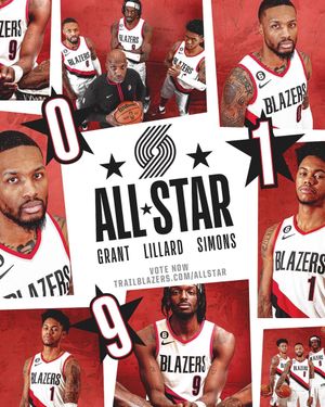 Image post by @trailblazers on Twitter