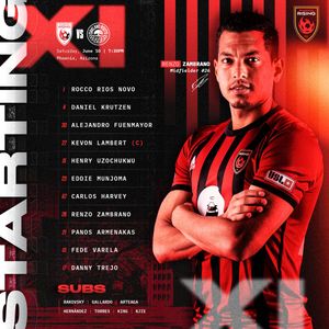 Image post by @PHXRisingFC on Twitter