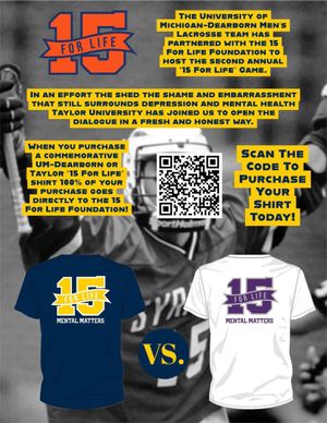 Image post by @UMDearbornMLAX on Twitter