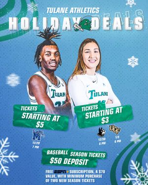 Image post by @TulaneAthletics on Twitter