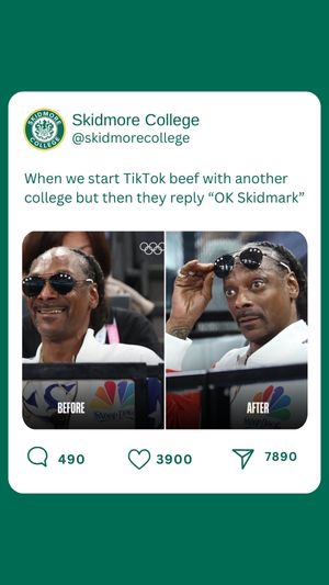 Video post by @skidmorecollege on TikTok