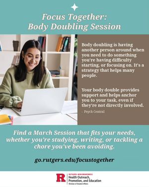 Image post by @rustudenthealth on Instagram