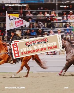 Image post by @cloverdalerodeo on Instagram