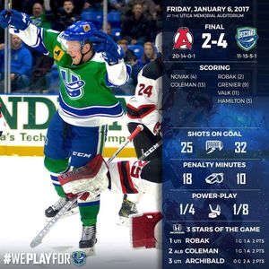 Image post by @uticacomets on Instagram
