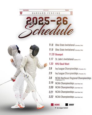 Image post by @harvardfencing on Instagram