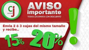 Image post by @cjexpress.paqueteria on Facebook