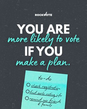 Image post by @rockthevote on Instagram
