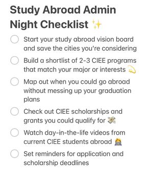 Image post by @cieestudyabroad on Instagram