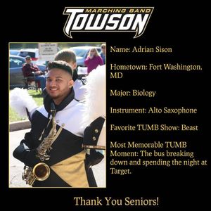 Image post by @towsonband on Instagram