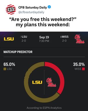 Image post by @cfbsaturdaydaily on Instagram
