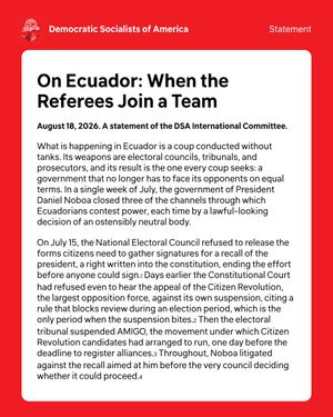 Image post by @demsocialists on Instagram