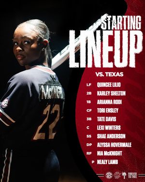 Image post by @GamecockSoftbll on Twitter