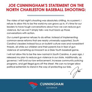 Image post by @JoeCunninghamSC on Twitter