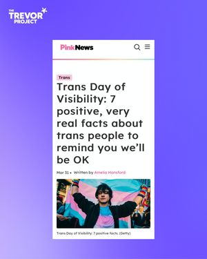 Image post by @trevorproject on Instagram